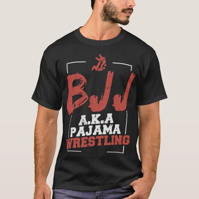 Camiseta BJJ brasileño Jiu Jitsu, alias Pajama Wrestling (Anverso)