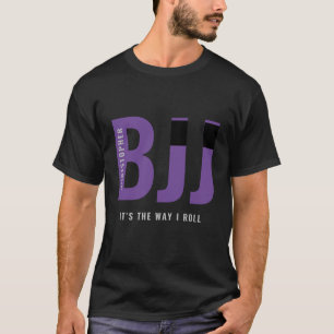 Camiseta BJJ Brasileño Jiu Jitsu Añadir Nombre Correa Púrpu