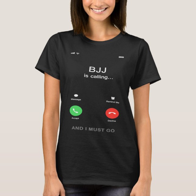 Camiseta BJJ calls  Brazilian Jiu Jitsu (Anverso)