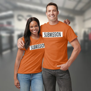 Camiseta BJJ Jiu Jitsu Naranja De Presentación Y Blanco