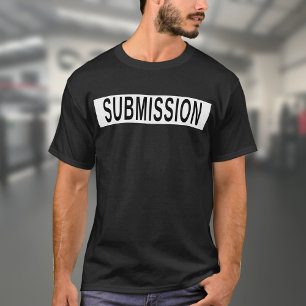 Camiseta BJJ Jiu Jitsu Sumisión Blanco Y Negro