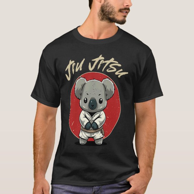 Camiseta BJJ MMA Koala   Brazilian Jiu Jitsu Grappling (Anverso)
