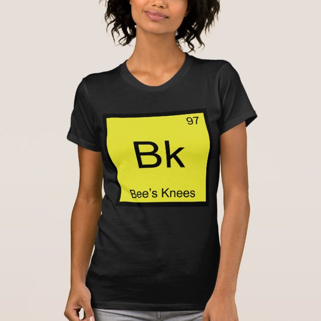 Camiseta Bk - Símbolo de elemento de química de las rodilla (Anverso)