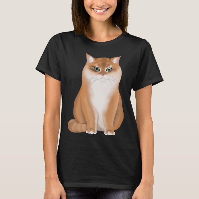 Camiseta BKH British Short Hair Cat Black Golden Shaded (Anverso)
