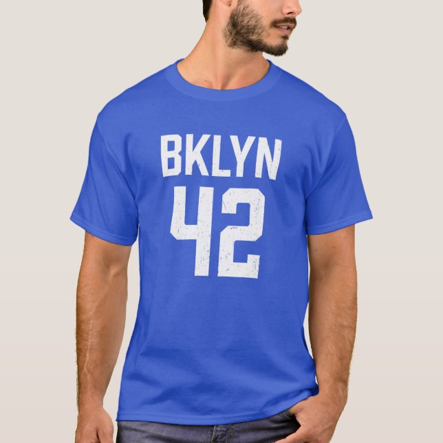 Camiseta BKLYN 42 Gráfico Clásico Para Ventilador De Béisbo (Anverso)
