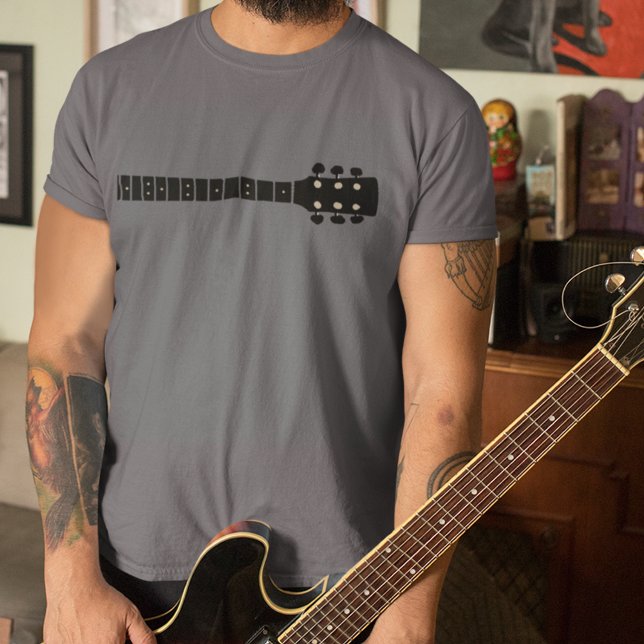Camiseta Black Acoustic Guitar Neck Guay Music (it's only rock'n'roll)