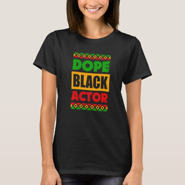 Camiseta Black Actor Afro American Actor Black American Act (Anverso)