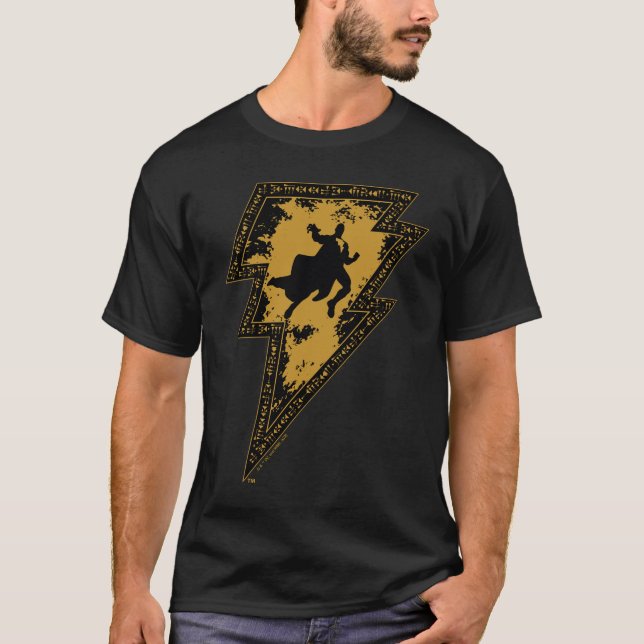 Camiseta Black Adam Distressed Lightning Bolt Graphic (Anverso)