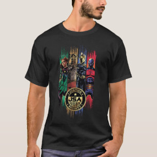 Camiseta Black Adam Justice Society Heroes In Stripes
