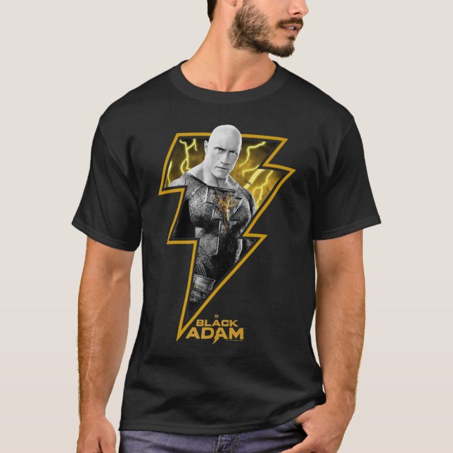 Camiseta Black Adam Portrait Fill Lightning Bold (Anverso)