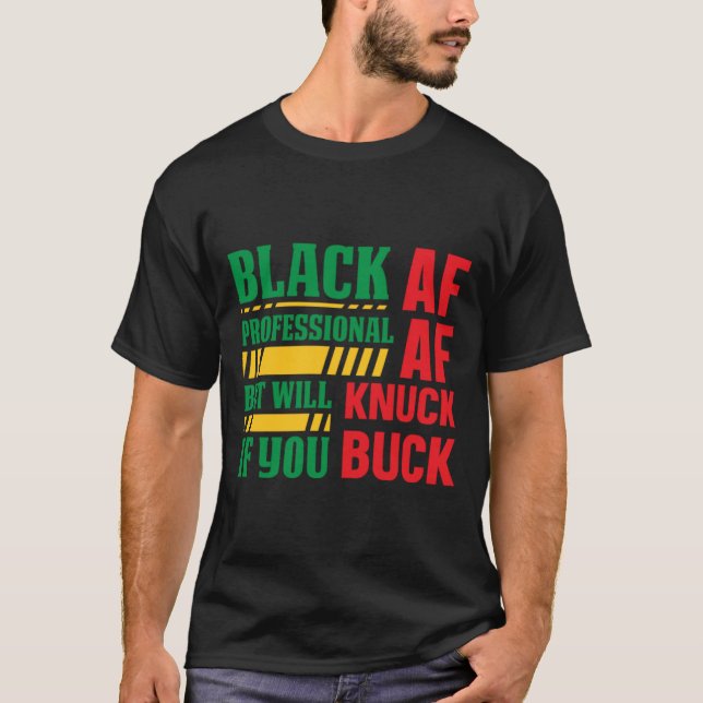 Camiseta Black AF Professional - Historia negra afrocéntric (Anverso)