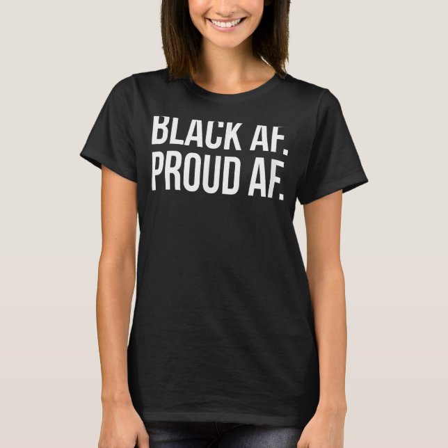 Camiseta Black Af Pround AF Black History Mono Afro (Anverso)