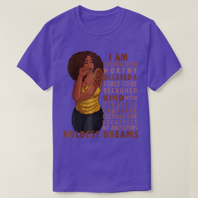 Camiseta Black Afro Woman Melanin Girl Black History Month  (Diseño del anverso)