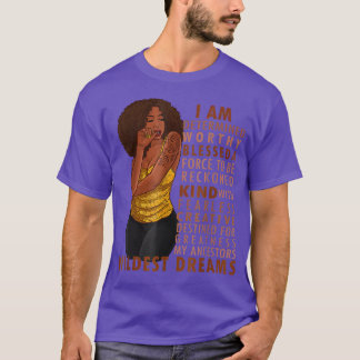 Camiseta Black Afro Woman Melanin Girl Black History Month