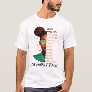 Camiseta Black Afro Woman Melanin Girl Black History Month