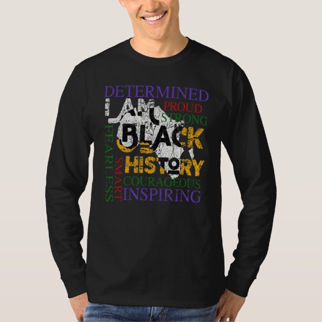 Camiseta Black afrocéntrico americano soy historia negra Mo (Anverso)