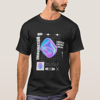 Camiseta Black And Blue Streetwear T Shirt