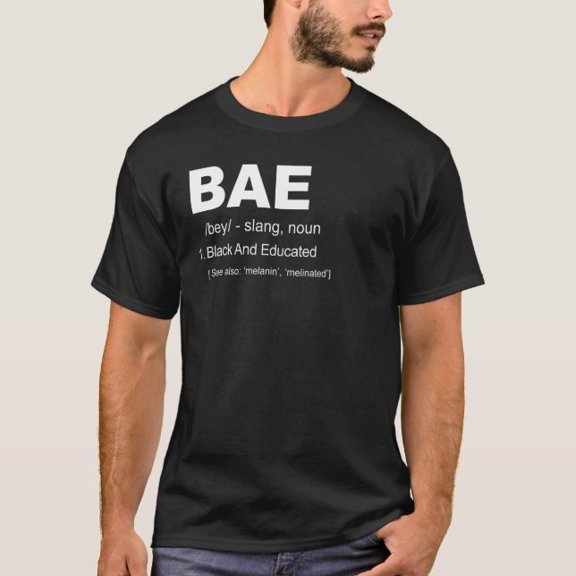 Camiseta Black and Educated BAE (Anverso)