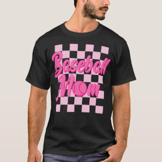 Camiseta Black And Pink Grid Sports Mother Mama Player