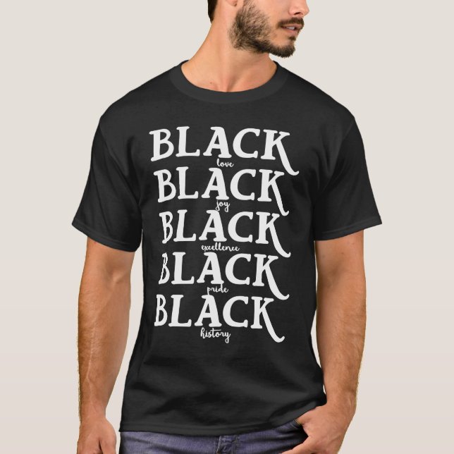 Camiseta Black and proud dark skin Afro American Africa  1 (Anverso)