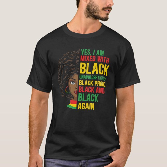 Camiseta Black and Proud | Unapologetic | Black Queen (Anverso)