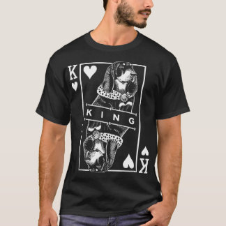 Camiseta Black and Tan Coonhound King of Hearts Dog Pop