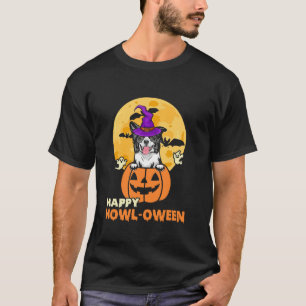 Camiseta Black And White Border Collie Witch Dog Happy Hall