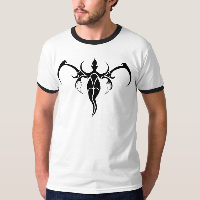 Camiseta Black and White Ornate Tribal Elephant Mandala (Anverso)