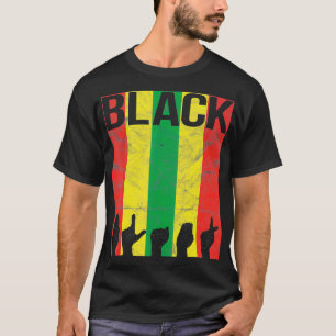 Camiseta Black ASL Lenguaje de Rótulo Black History Retr de