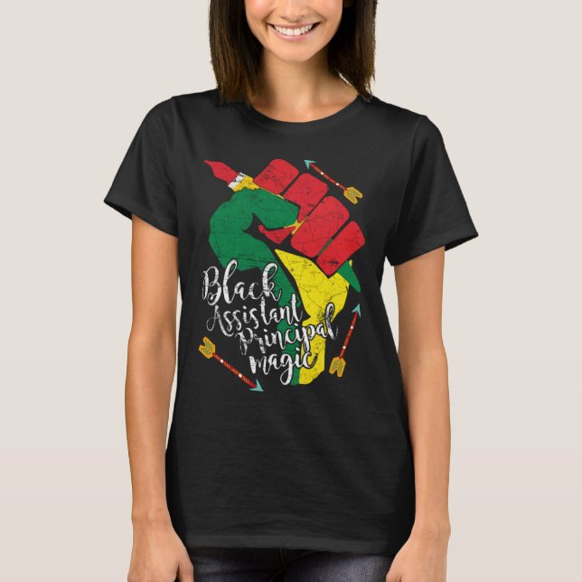 Camiseta Black Assistant Principal Black History Month Teac (Anverso)