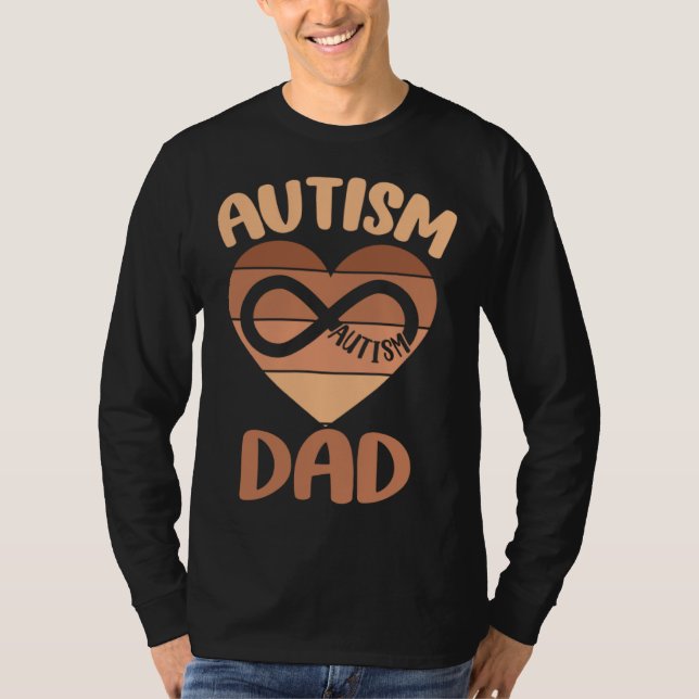 Camiseta Black Autism Dad Autistic Son Kids Neurodiversity  (Anverso)