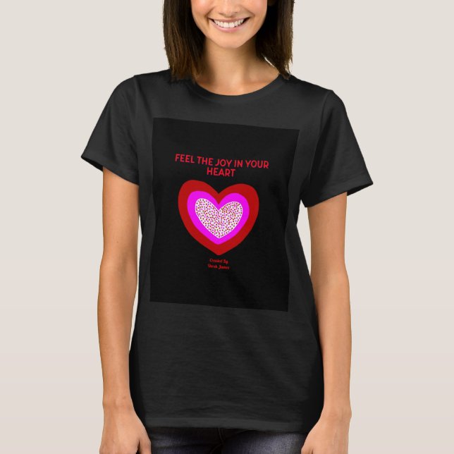 Camiseta Black Basic para Mujeres de Corazón Jugos (Anverso)