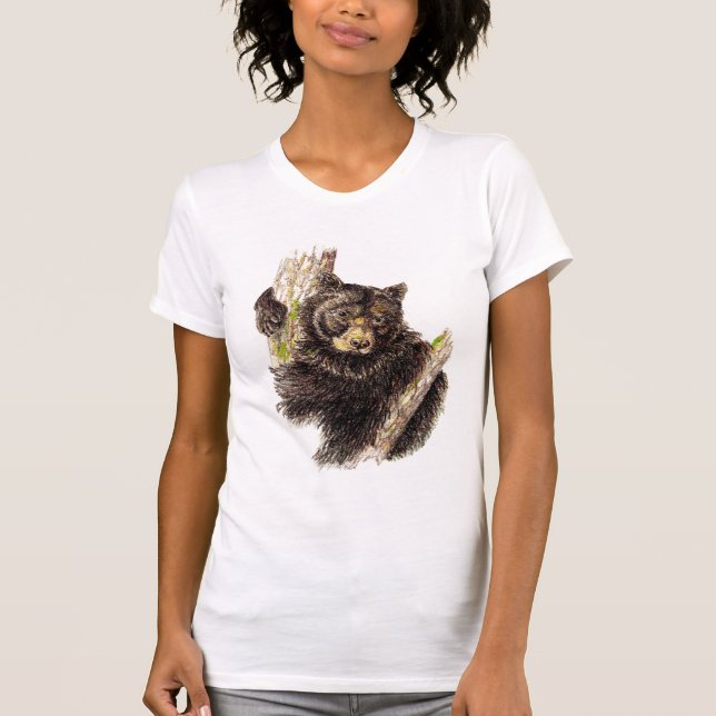 Camiseta Black Bear Tracks Animal T Shirt (Anverso)