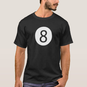Camiseta Black Billiard, 8 Eight Ball, Lazy Halloween Costu
