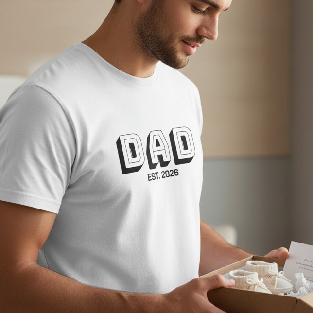 Camiseta Black Bold Varsity Established Dad Design (Subido por el creador)