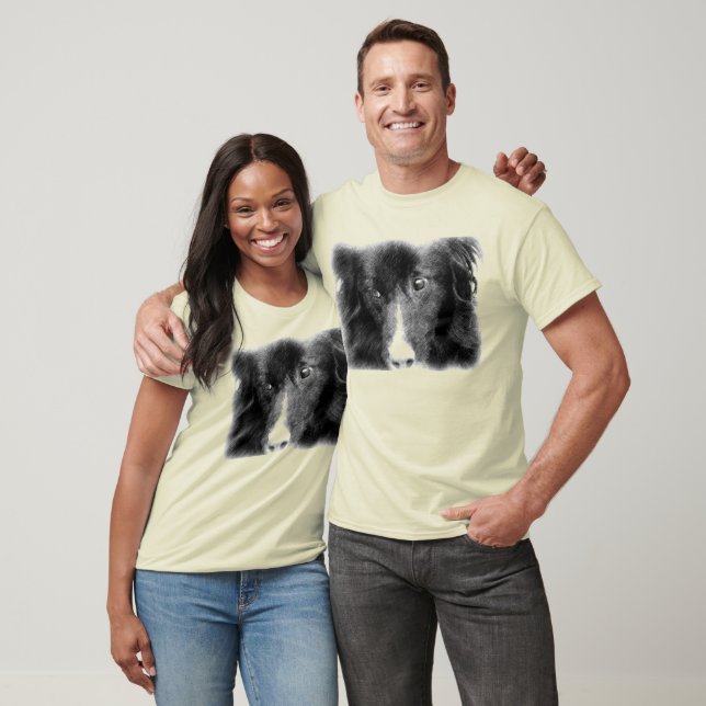 Camiseta Black Border Collie Animal Art (Unisexo)