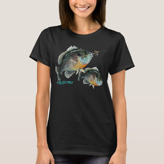 Camiseta Black Bow Tie Bluegill Fishing Panfish Jig Fly Fi (Anverso)