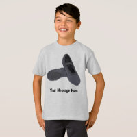 Black Boys Ballet Shoes Mensaje personalizado