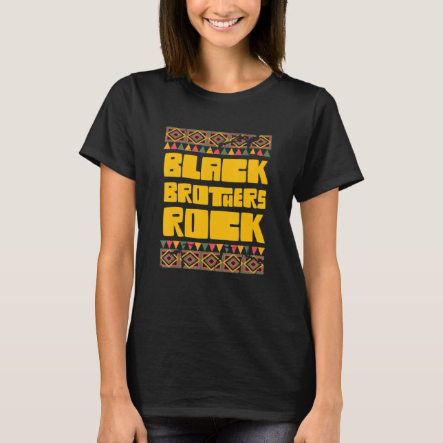 Camiseta Black Brothers Rock Black Pride African American B (Anverso)
