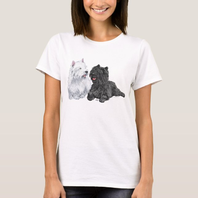 Camiseta Black Cairn y Terriers West Highland (Anverso)