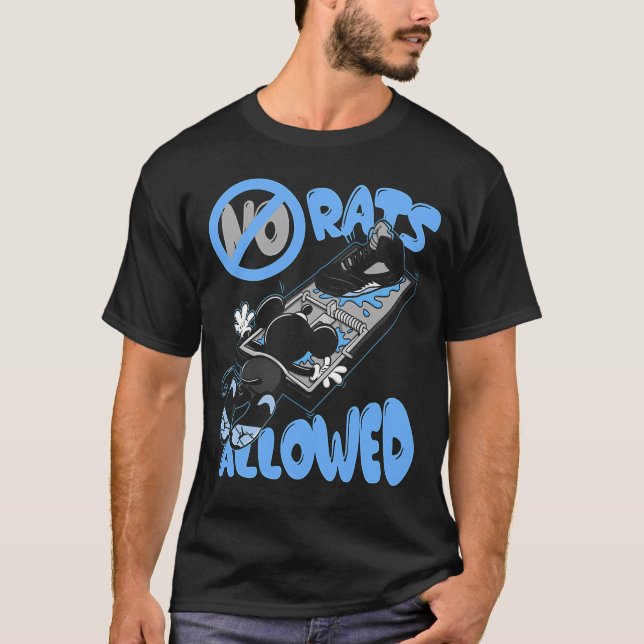 Camiseta Black Carolina 5 AJ5 No Rats Allowed para combinar (Anverso)