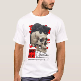 Camiseta Black Cat and Skull: Dream Within Art