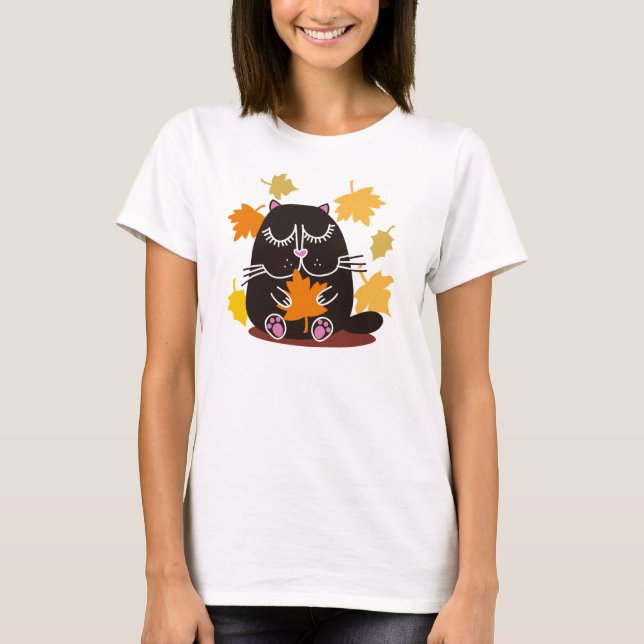 Camiseta Black Cat Autumn (Anverso)