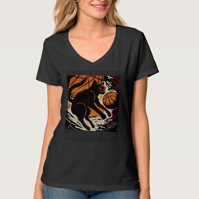 Camiseta Black Cat Basketball Christian (Anverso)