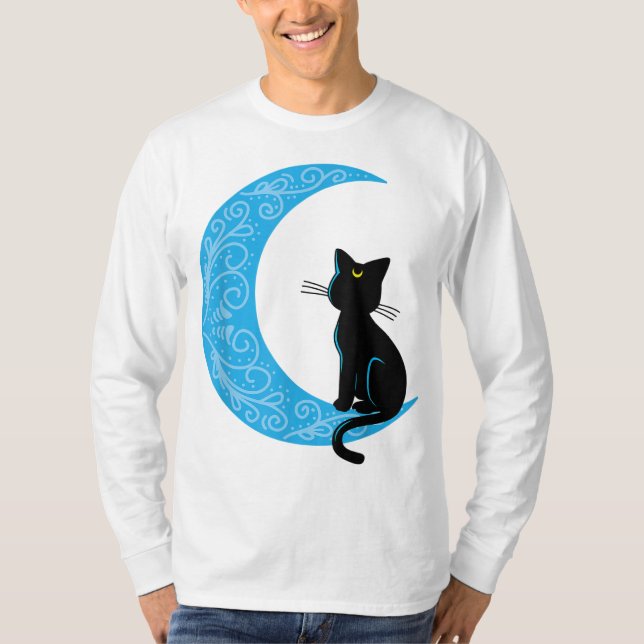 Camiseta Black Cat Crescent Moon Sailor Mom (Anverso)