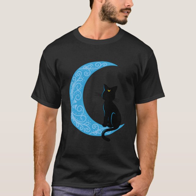 Camiseta Black Cat Crescent Moon Sailor Mom (Anverso)