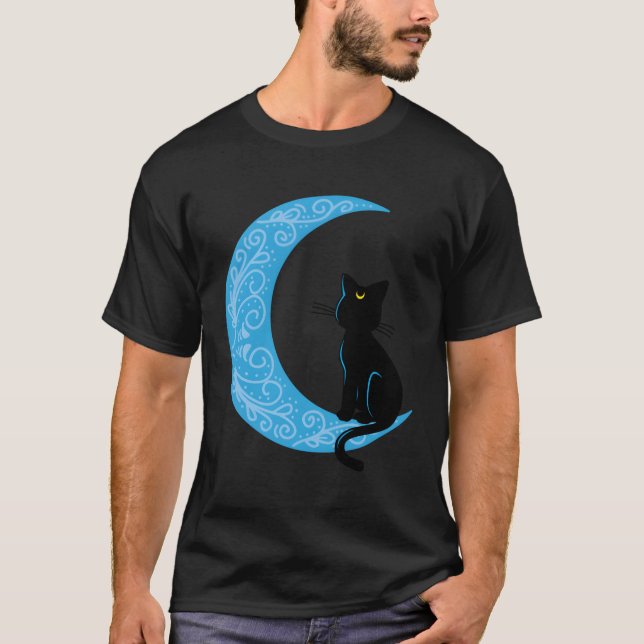 Camiseta Black Cat Crescent Moon Sailor Mom (Anverso)