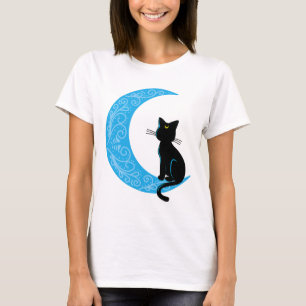 Camiseta Black Cat Crescent Moon Sailor Mom
