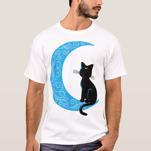 Camiseta Black Cat Crescent Moon Sailor Mom (Anverso)