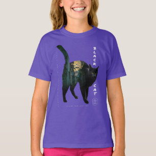 Camiseta Black Cat - Double Exposure Effect